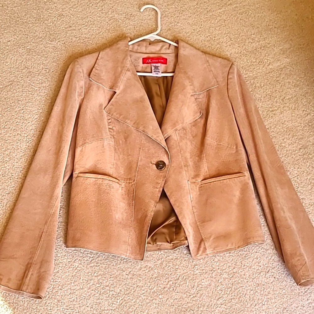 Vintage Anne Kline Suade Jacket, Size Large